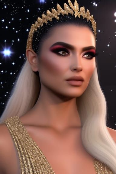 Hyperrealistic Elf Elvis in Rhinestone Jumpsuit