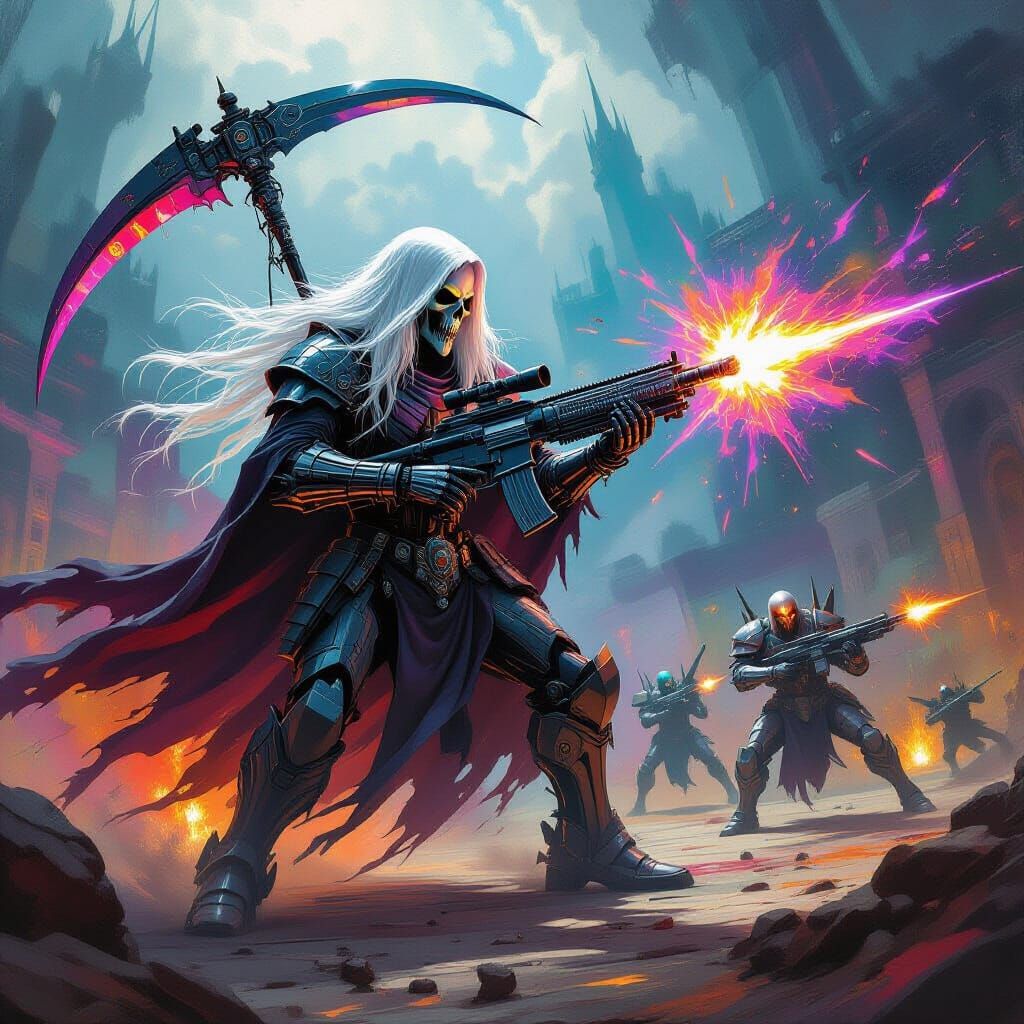 Grim Reaper Deathmech in Psychedelic Arena