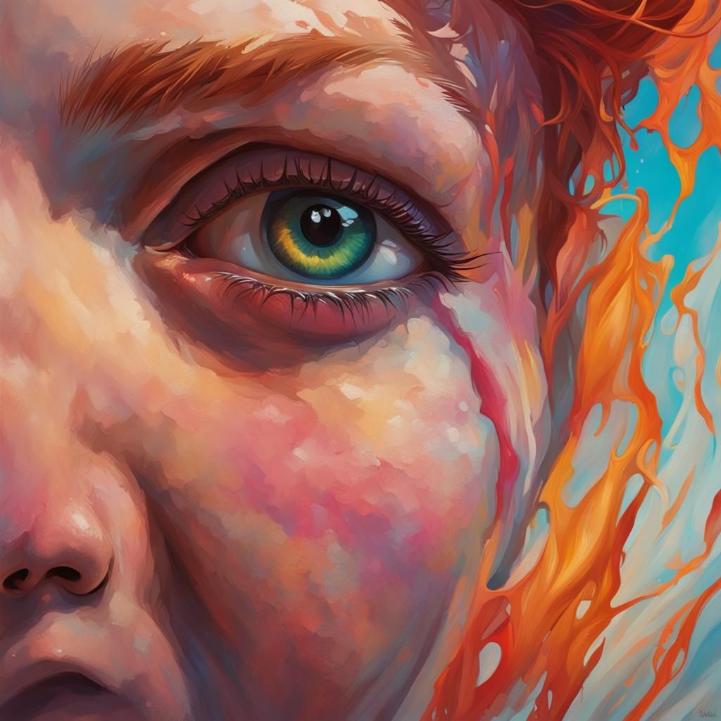 Hyperrealistic Splash Art Portrait of Morn Hyland