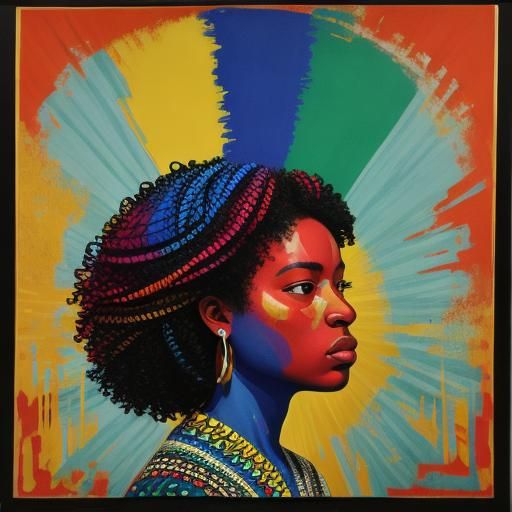 Colorful Portrait of a Woman