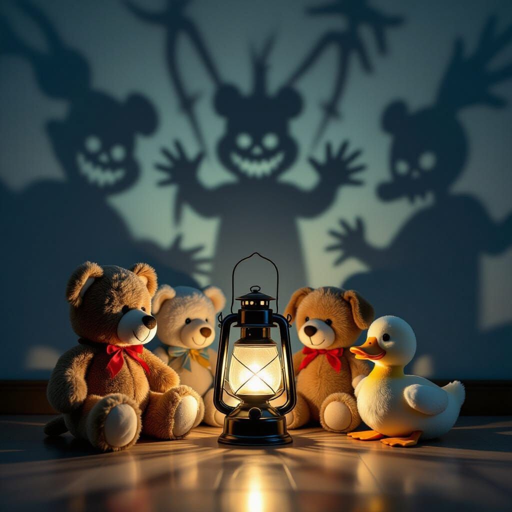 Stuffed Animals Shadows Twist Into Monsters