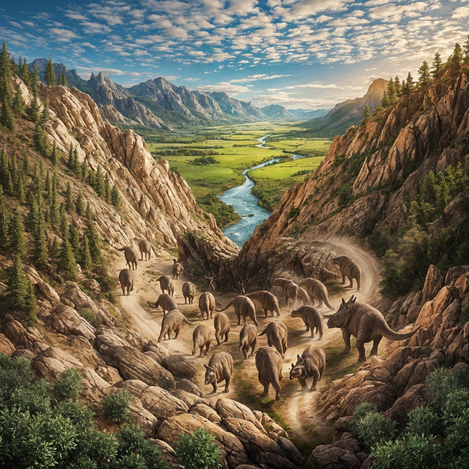 Jurassic Migration Through Rocky Mountain Pass