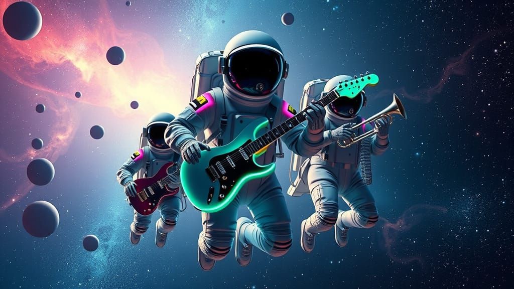 Astronauts in Cosmic Harmony