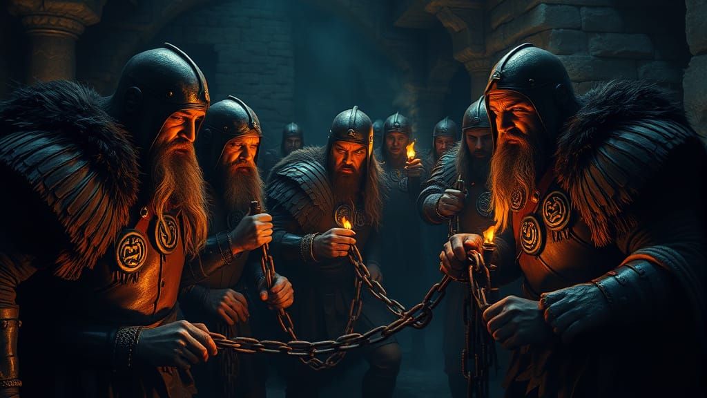 Viking Warriors Free Comrades in Dark Dungeon