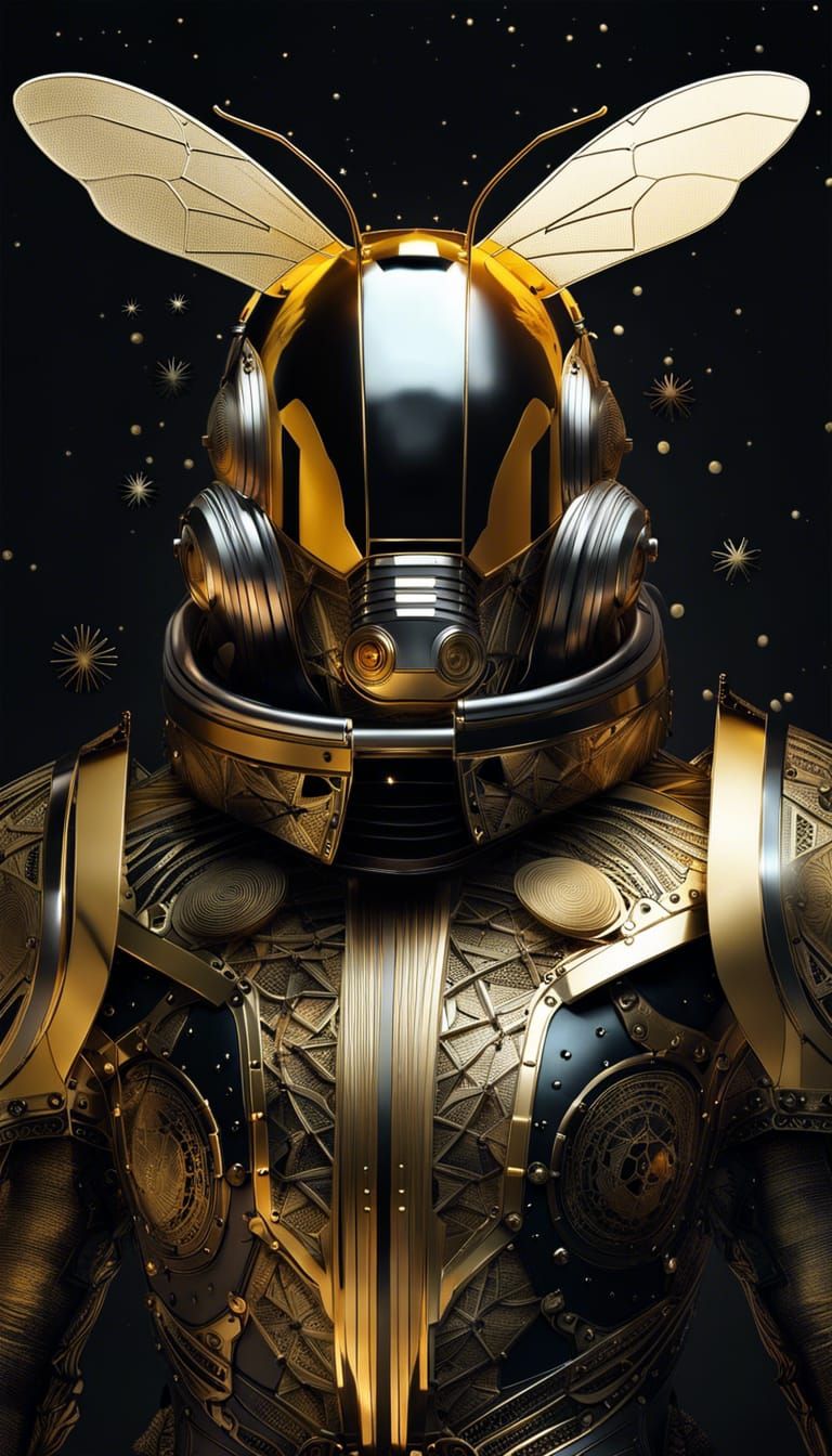 Anthropomorphic Bee Politician in Digital Art Style