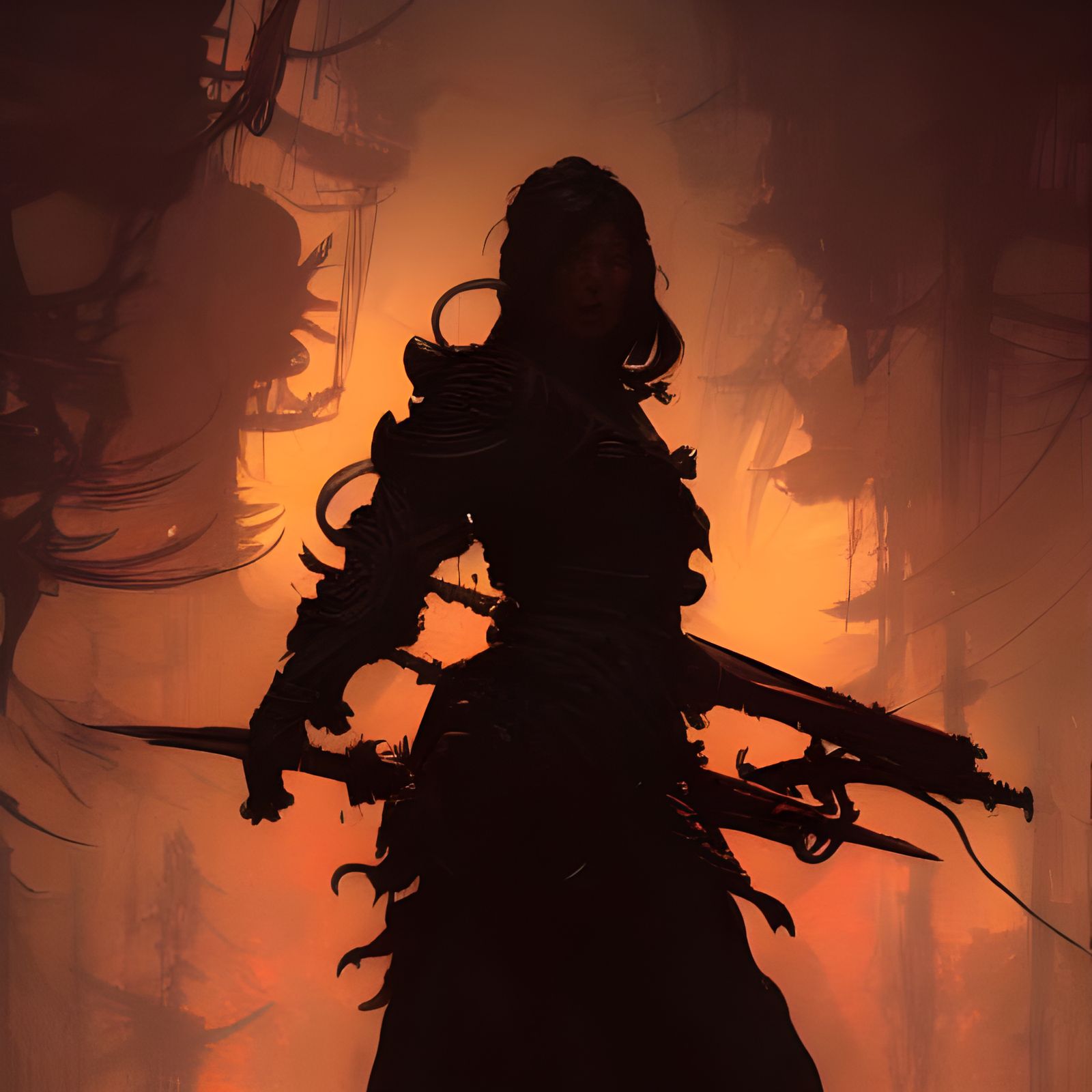 Hyperdetailed Shadow Warrior Concept Art in 8K