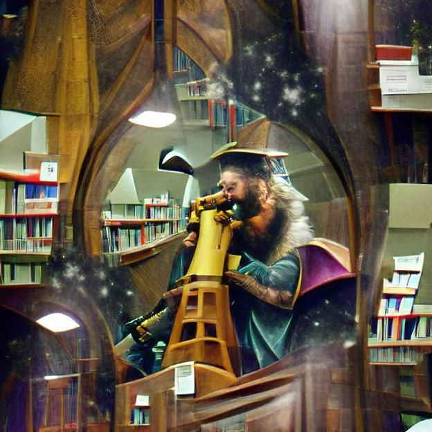 Wizard in His Study: A Fantastical Scene