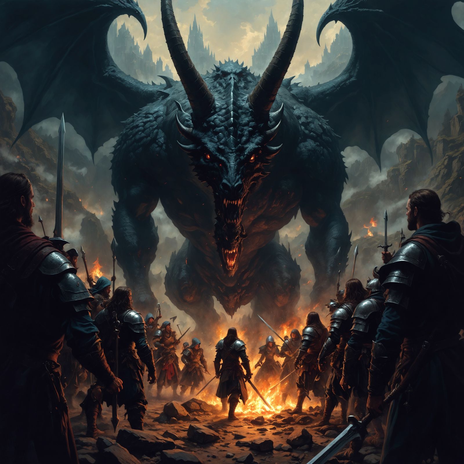 Epic Fantasy Battle Inspired by Dungeons & Dragons