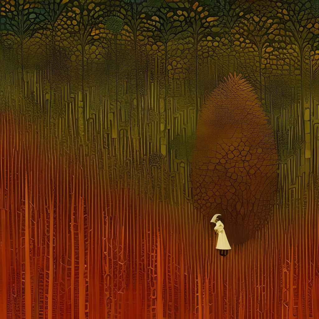 Vivid Rainbow in Surrealist Style