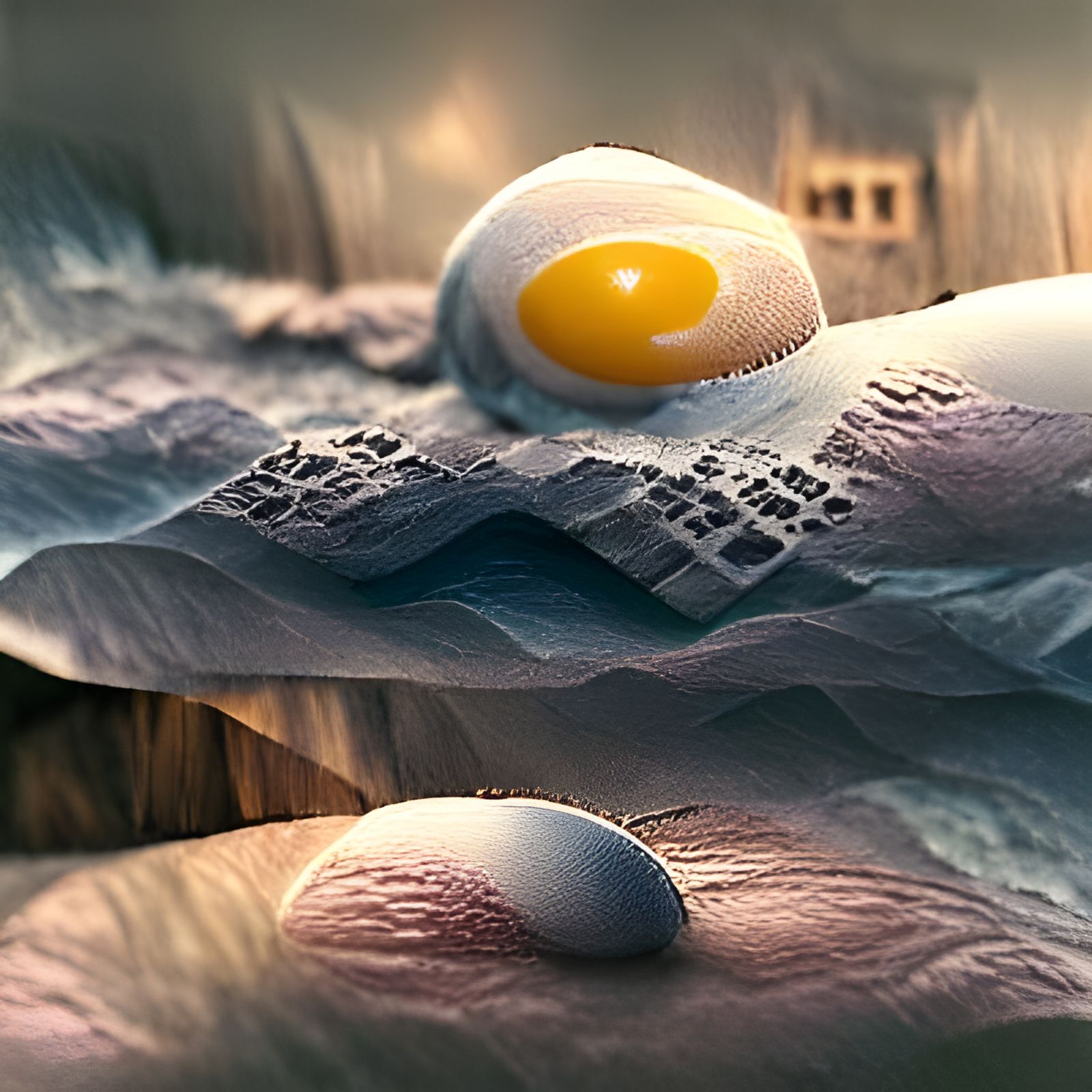 Detailed Matte Painting of an Egg