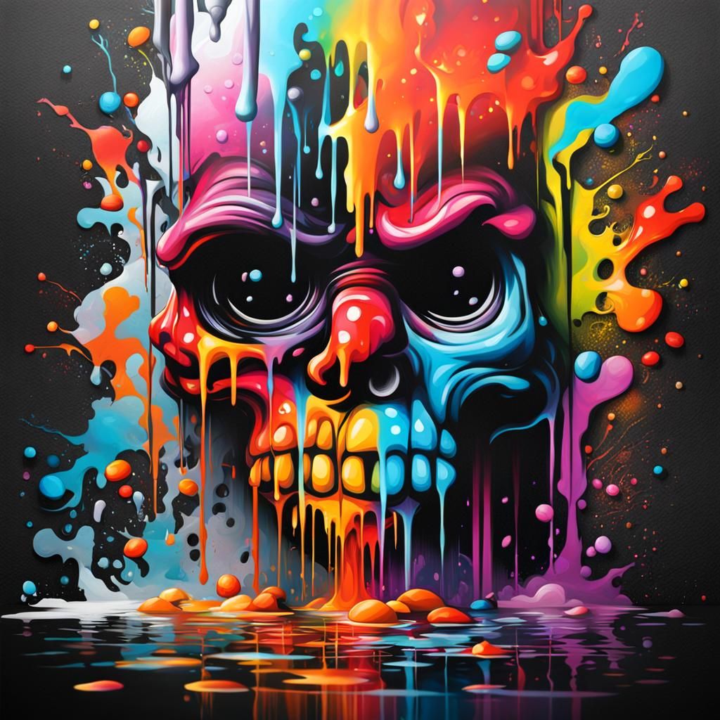 Colorful Graffiti Art: Light and Dark Contrast