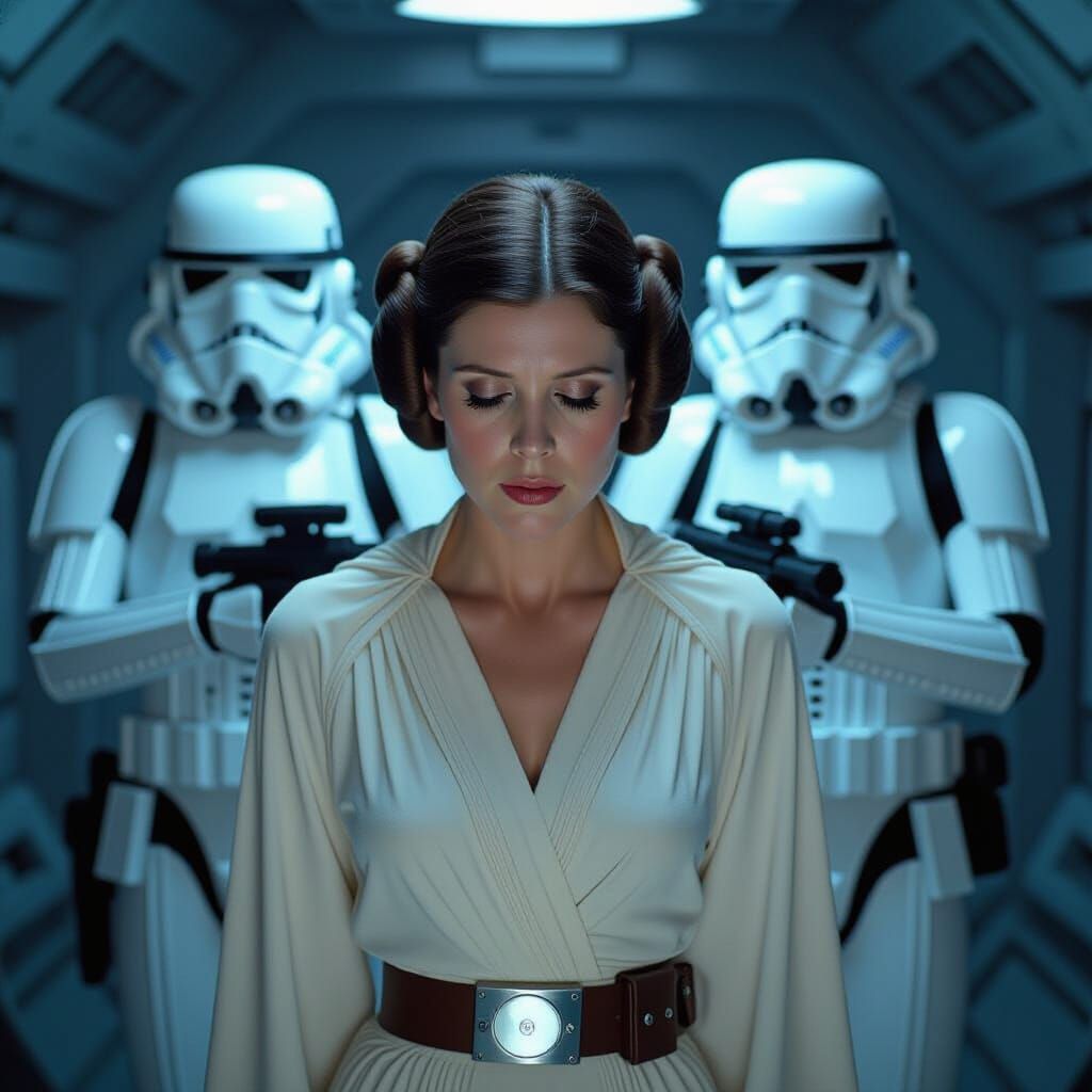 Leia Organa Captured by Stormtroopers in Cinematic Concept A...