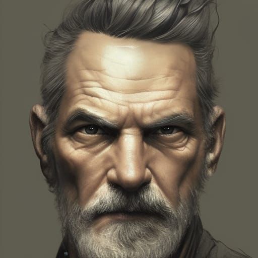 Striking Portrait of a Ruggedly Handsome Man