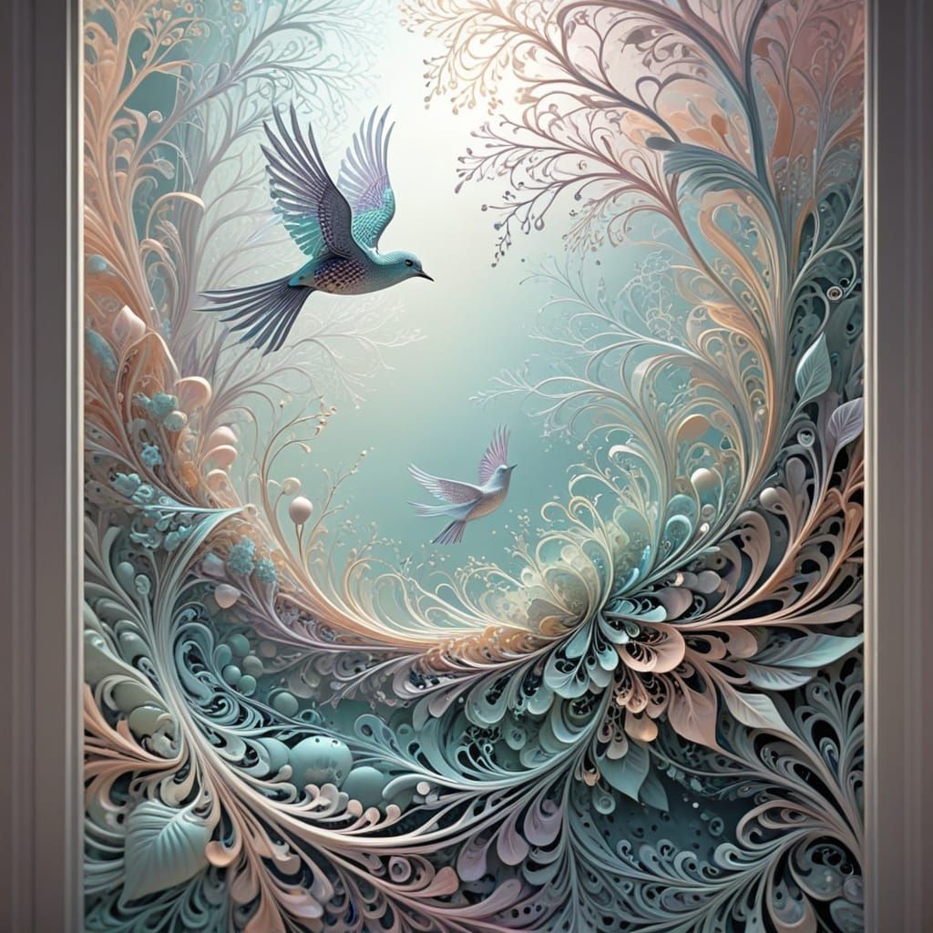 Abstract Fractal Cocoon in Zentangle Style