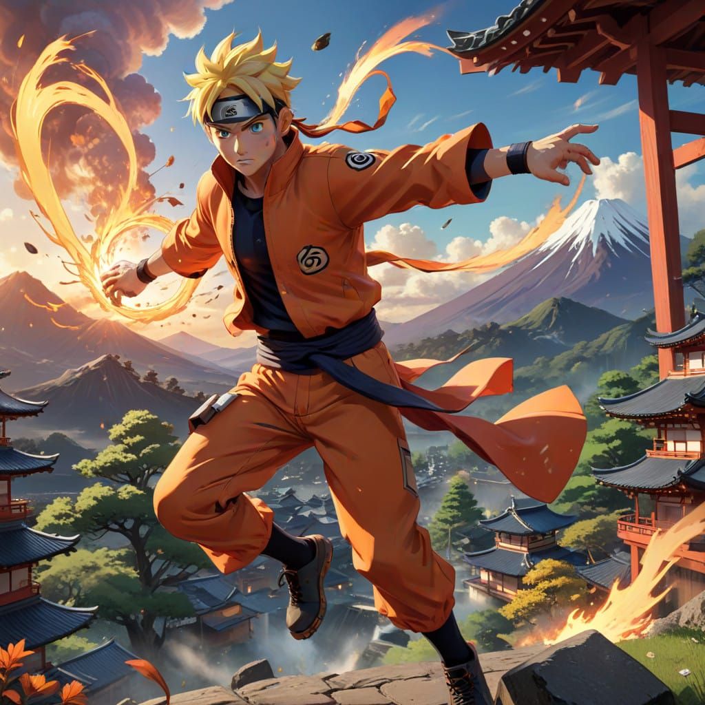 Naruto Unleashes Powerful Rasengan in Epic Anime Art