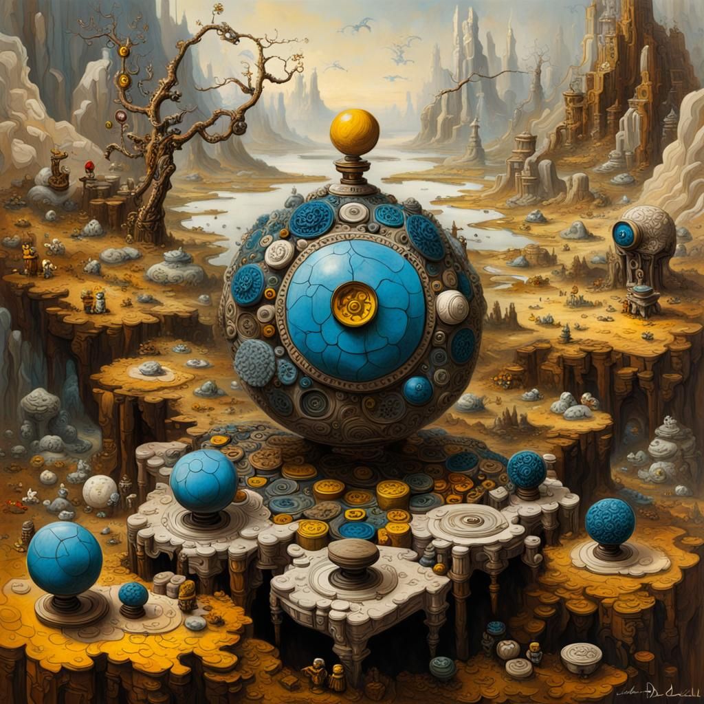 Surrealist Landscape with Lambs Wool and Lego