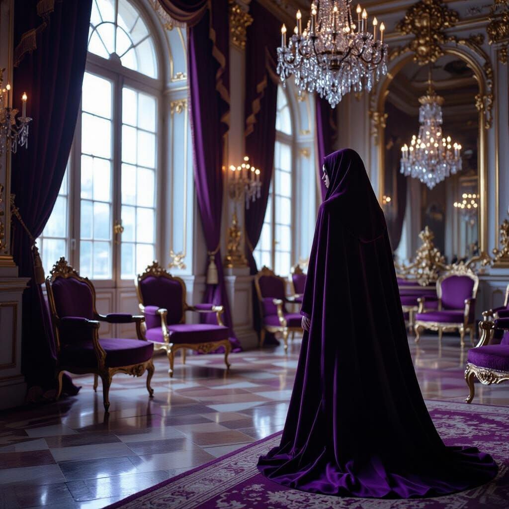 Grand Baroque Hall With Purple Accents and Gold