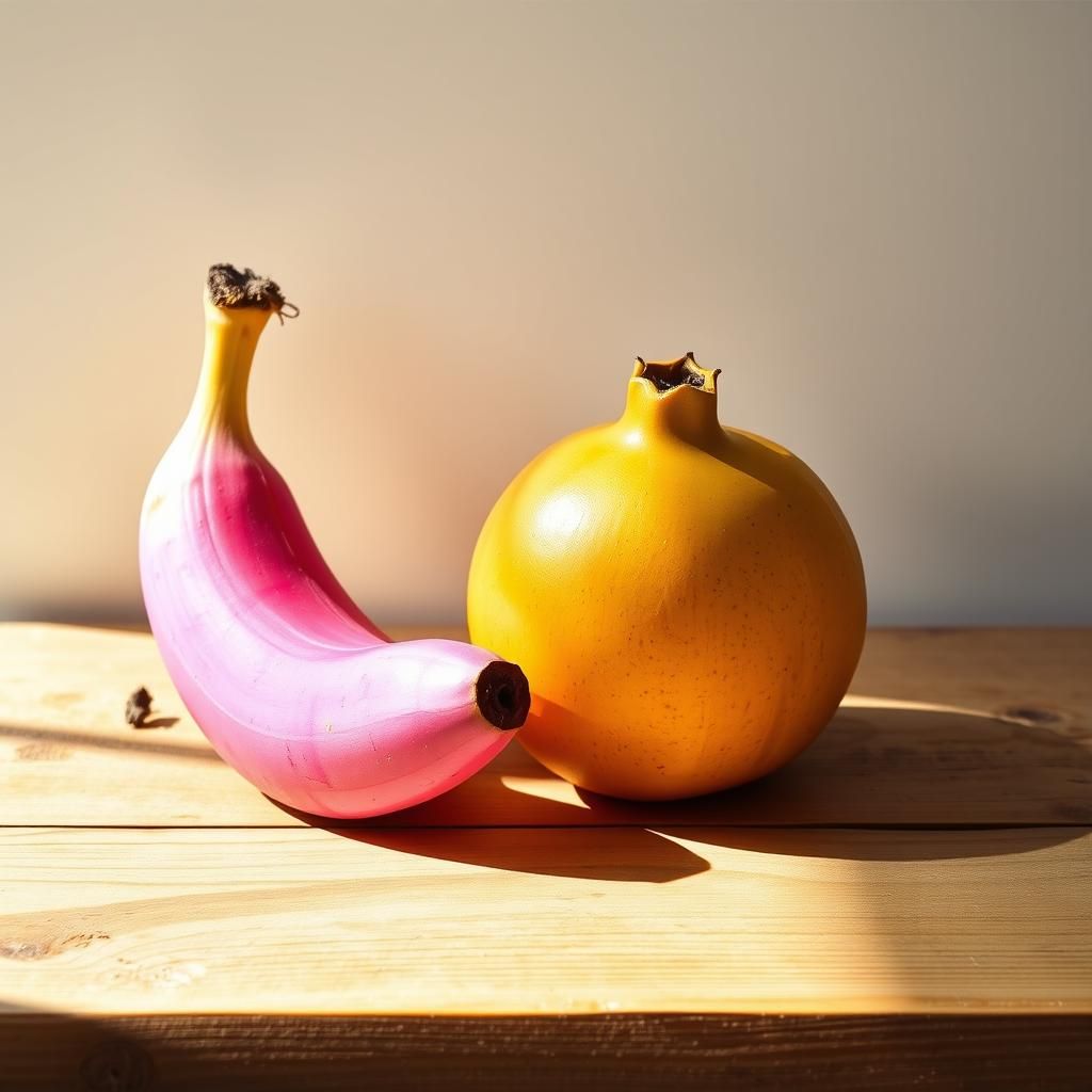 Vibrant Still Life with Pomegranate and Banana