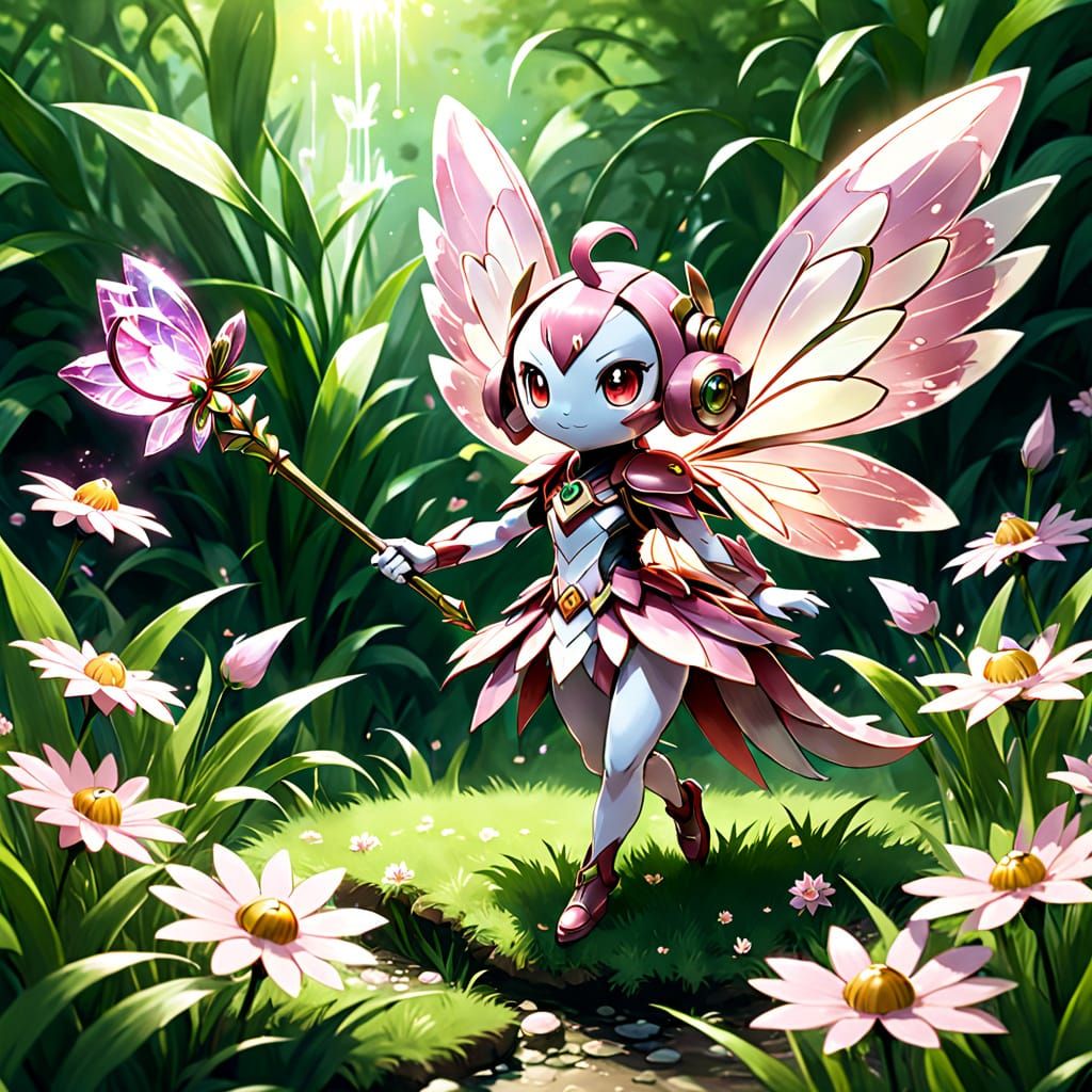 Majestic Nature Goddess Fakemon in Anime Style