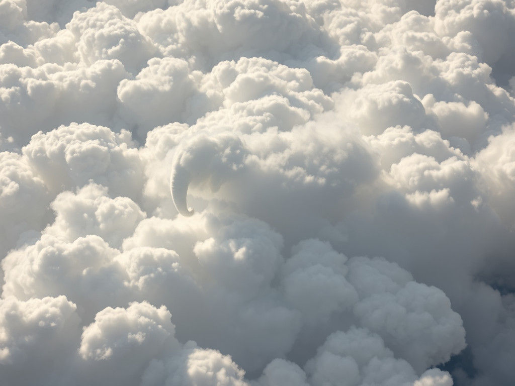 Elephant Cloud Emerges in Dreamy Sky