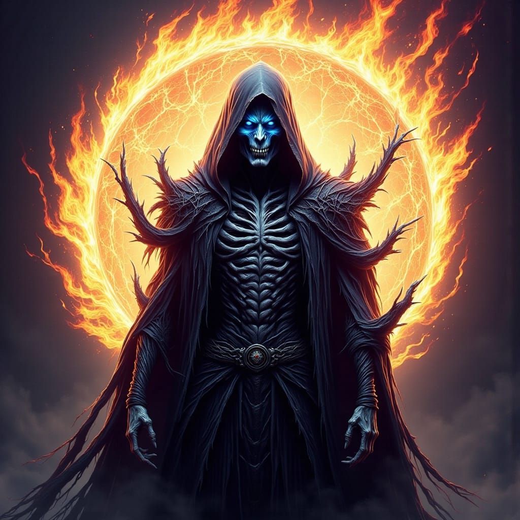 Demented White Walker Demoness with Fireball