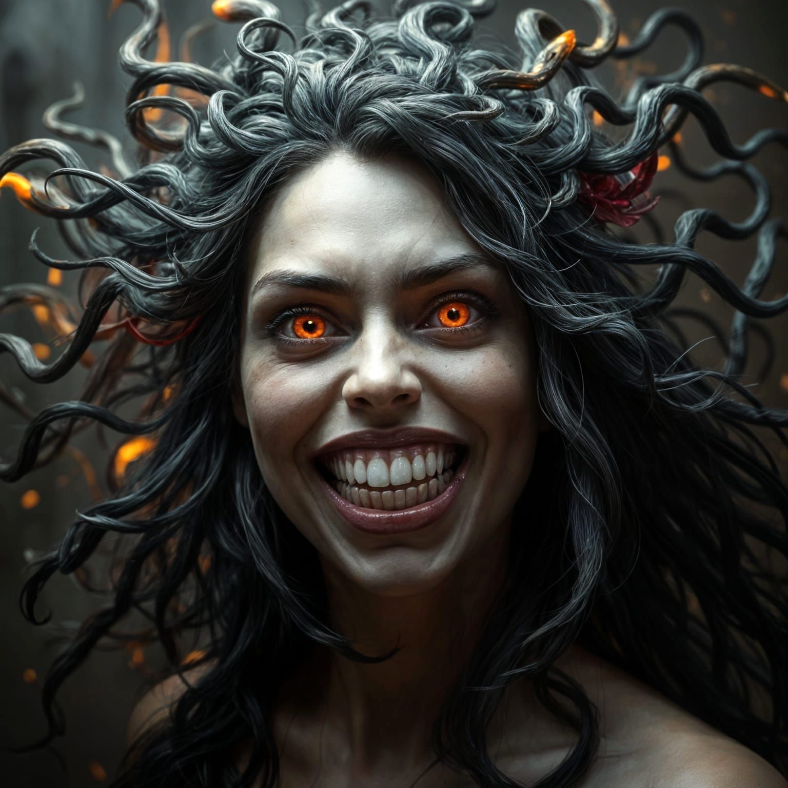 Goddess of Unbridled Madness in Dark, Gothic Style