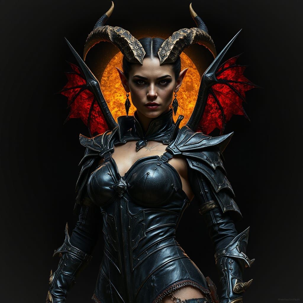 Dark Fantasy Demoness in Cinematic HDR