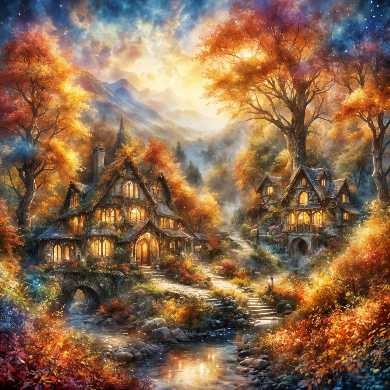 A Fall Corner of the Village