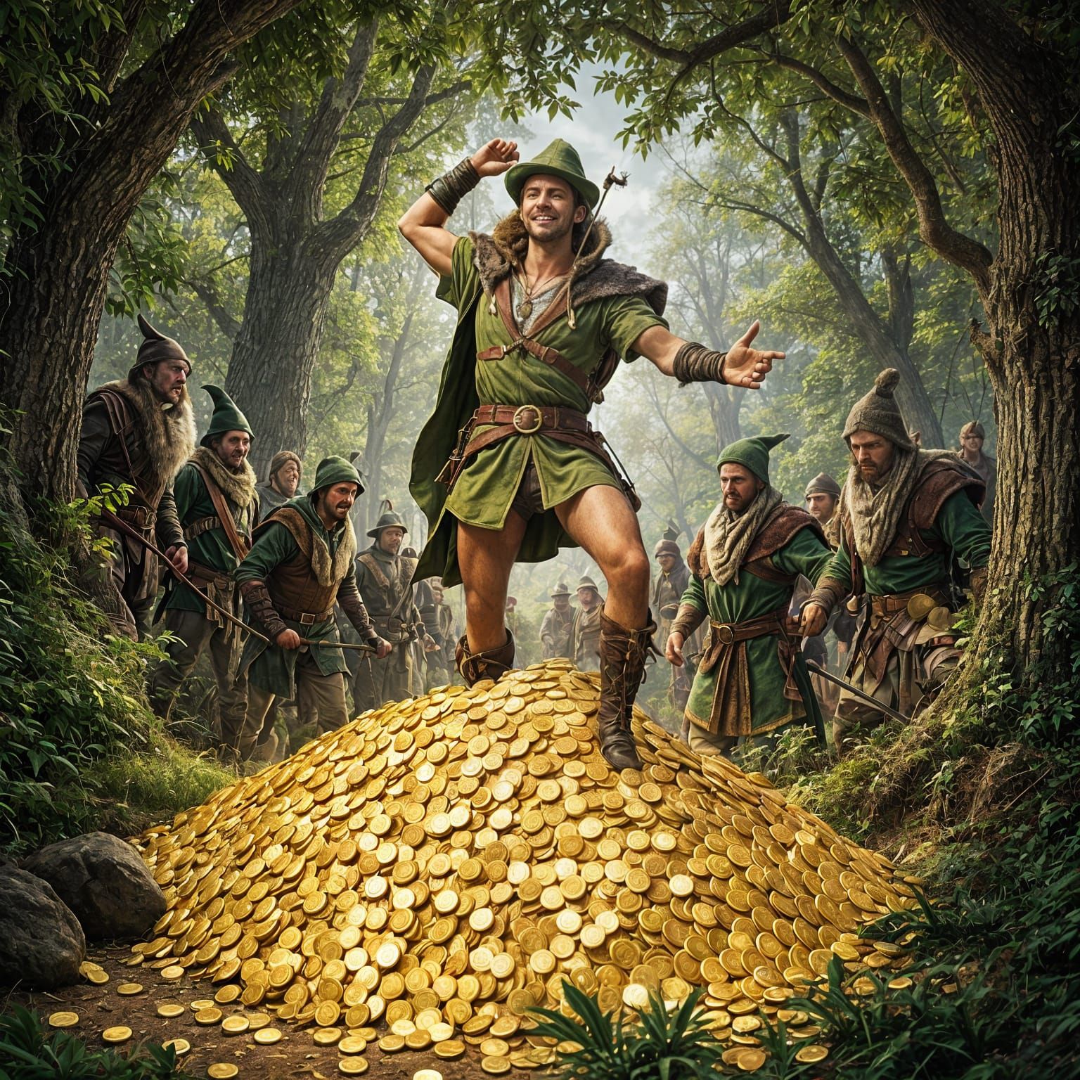 Robin Hood Triumphant in Nottingham Forest