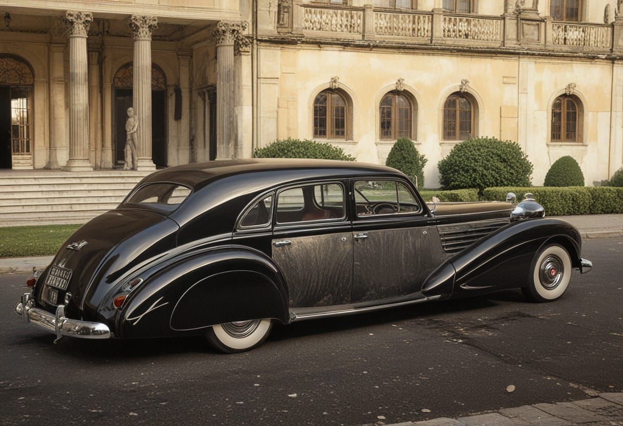 Luxurious 1939 Black Coupé de Ville in Palace Grandeur