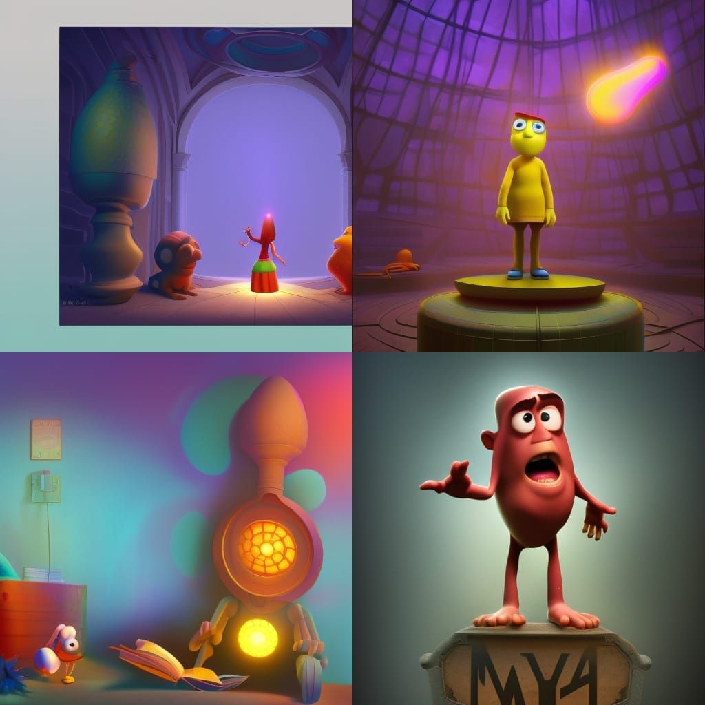 Enigmatic Sage in Pixar-Inspired 3D Digital Art