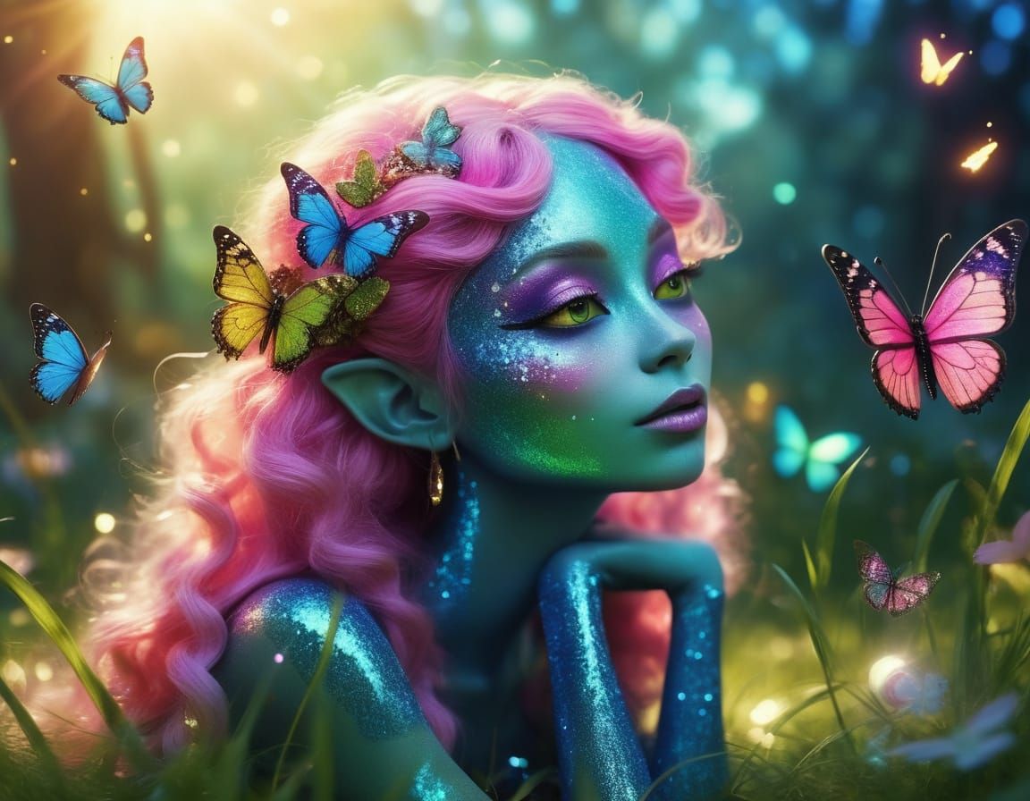 Magical Fairy Girl in Fauvist Digital Art