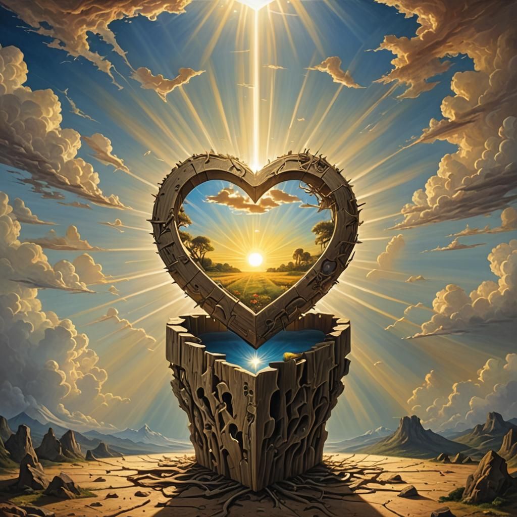 Heart-Shaped Box in Surreal Sunshine