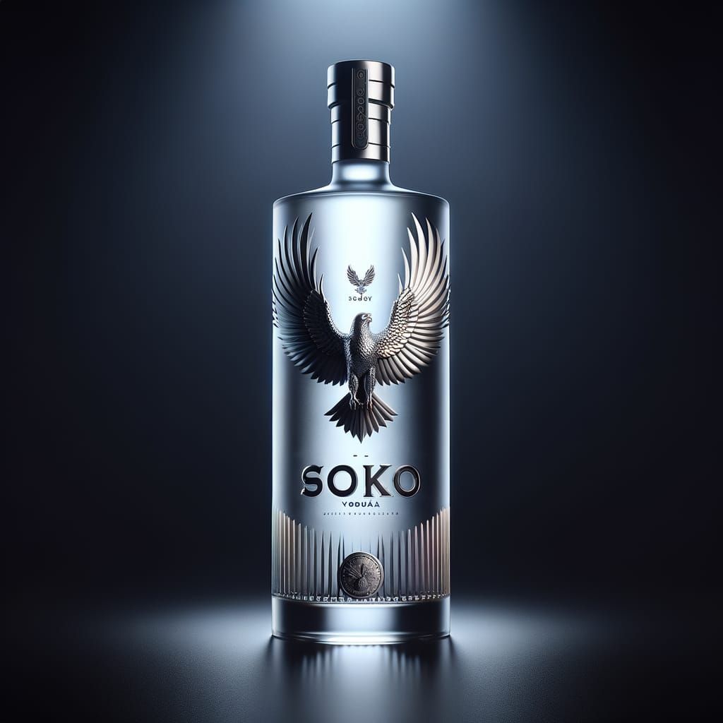 Minimalist Luxury Vodka Bottle Design SOKO