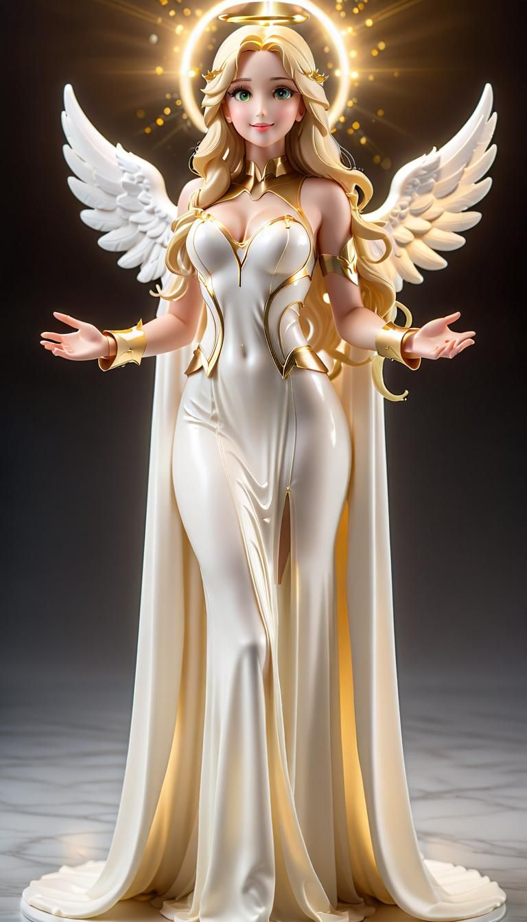 Angelic Action Figure in Golden Light