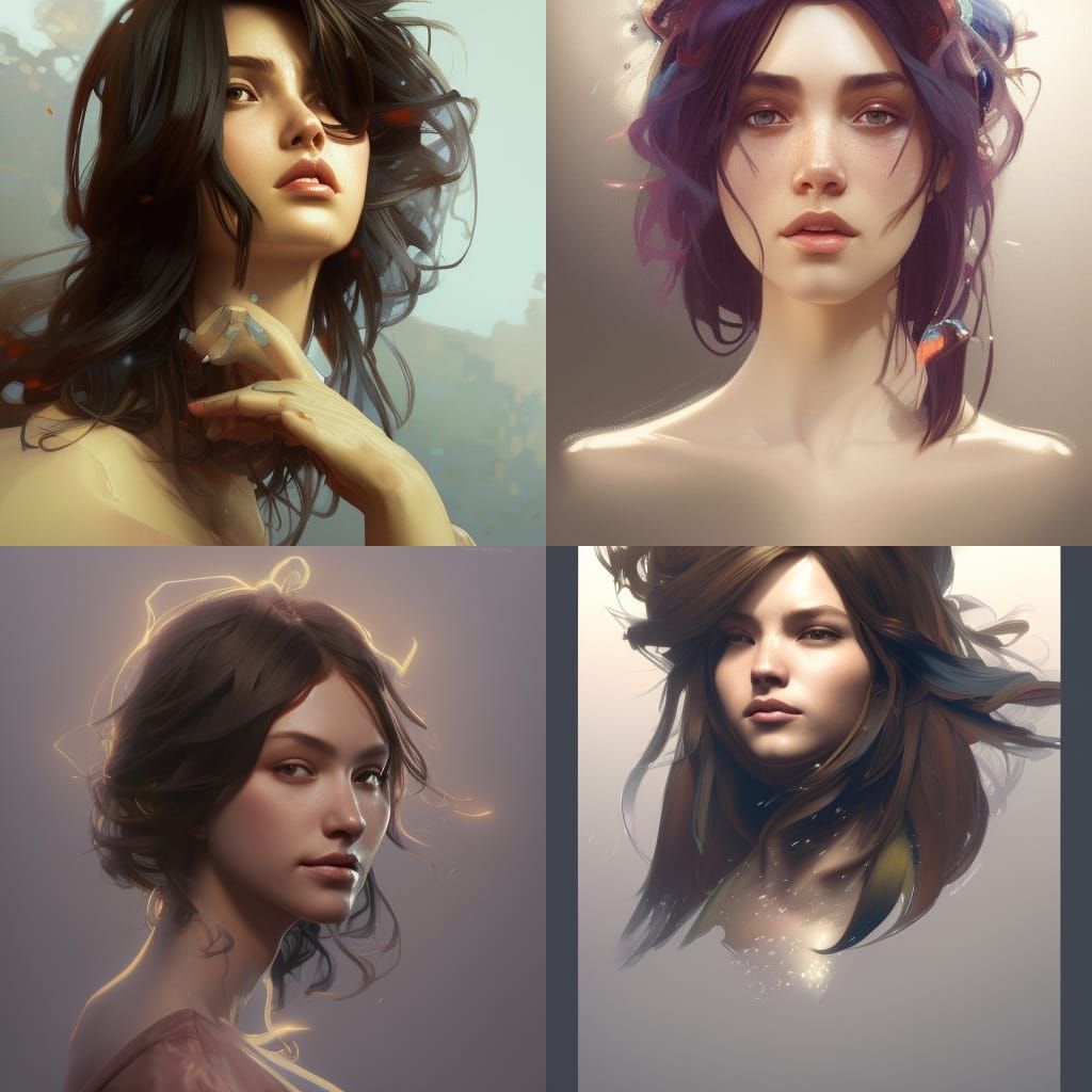 Detailed Portrait in Artgerm and Mucha Style