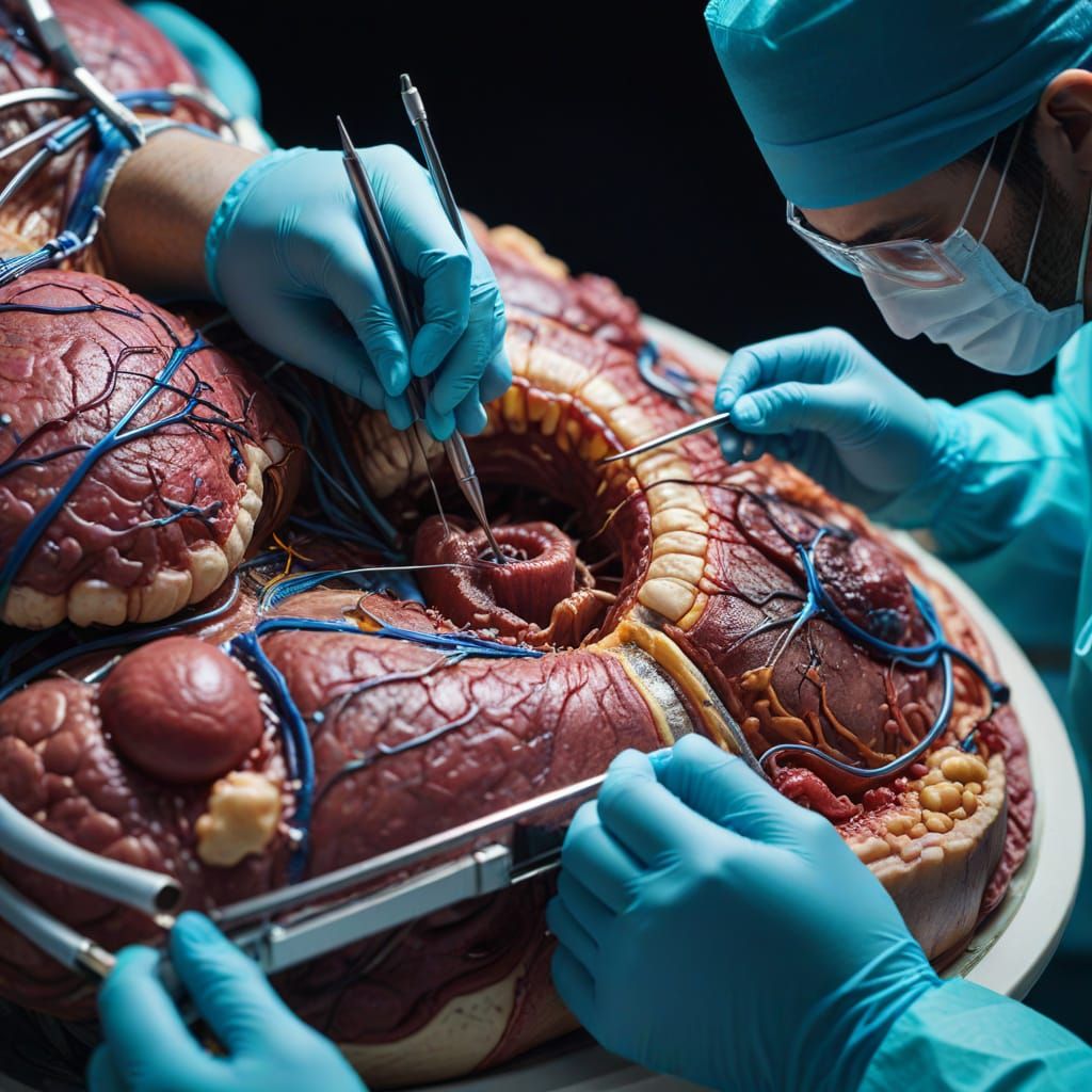 Detailed Surgical Illustration of Allamanectomy in 4K