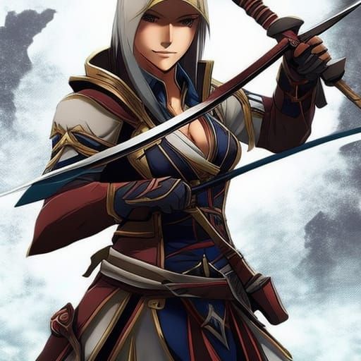 Female Edward Kenway in Anime Style