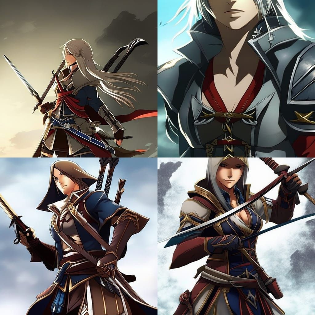 Female Edward Kenway in Anime Style