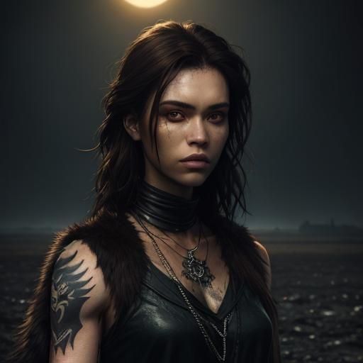 Bold Graphic Wolf Tattoo Design