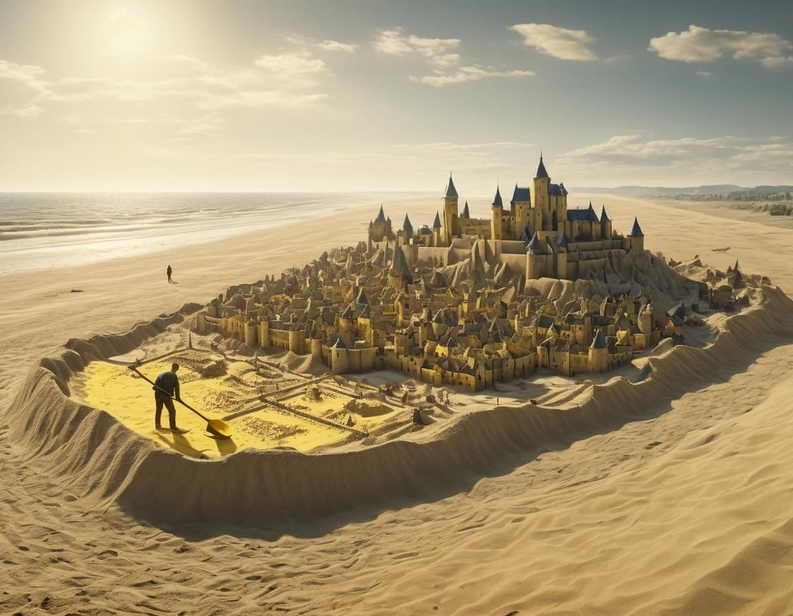 A full-scale replica of the city of Carcassonne