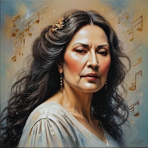 Opera Singer in Dramatic Chiaroscuro Lighting