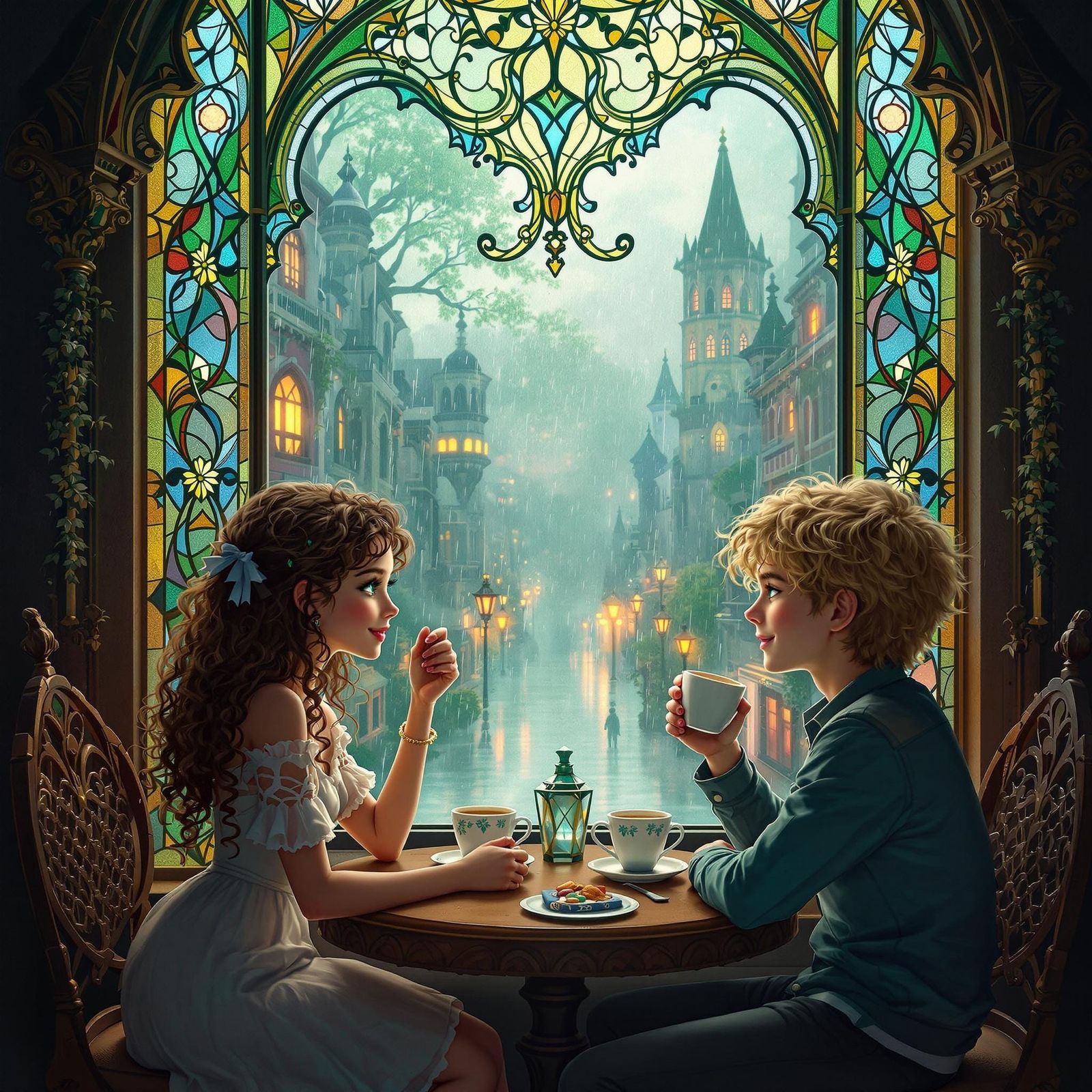 Dreamlike City Coffee in Fantasy Concept Art