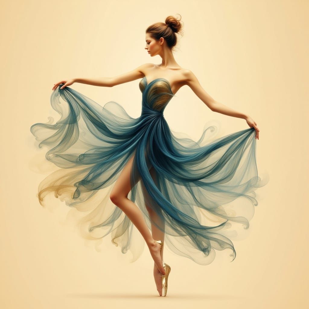 Ethereal Ballerina in Dreamy Watercolor