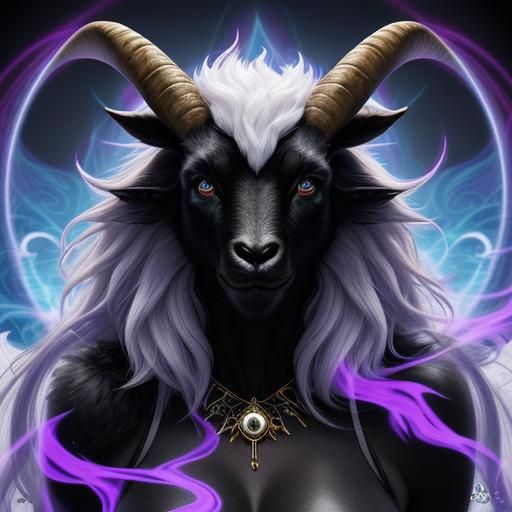 Hyperrealistic Furry She-Baphomet for New Year's Eve