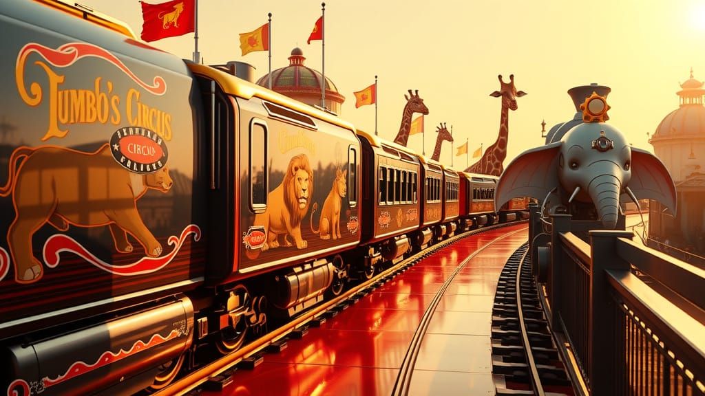 Sleek Futuristic Train in Live-Action Disney Film