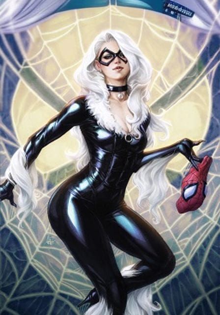 Felicia Hardy: Black Cat in Marvel Comics Style