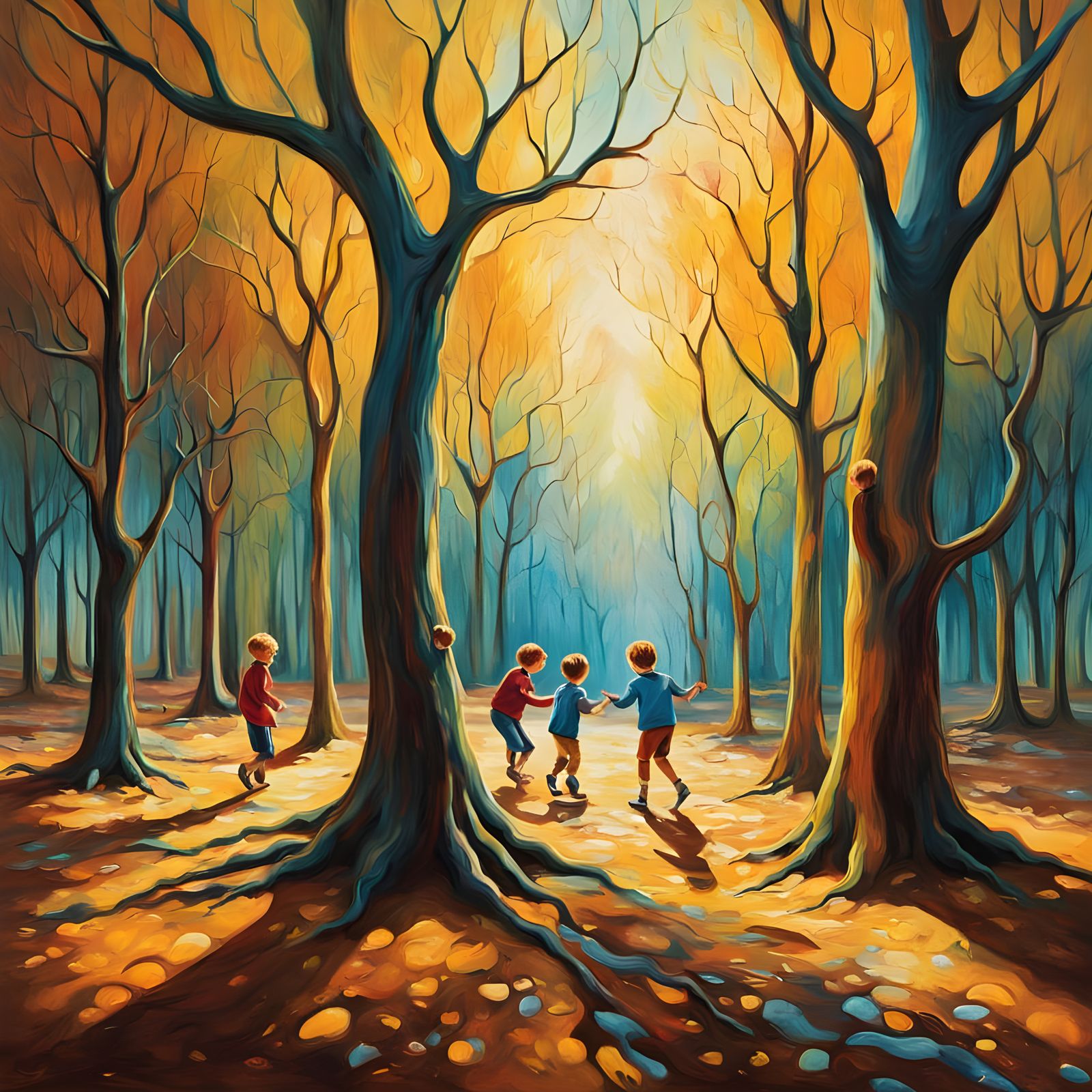 little children playing
