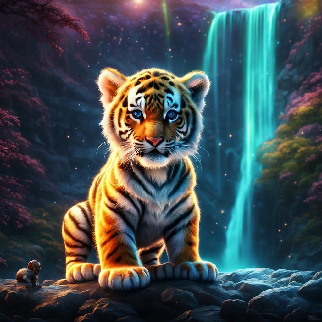Whimsical Tiger Dreams in Vibrant, Photorealistic CGI