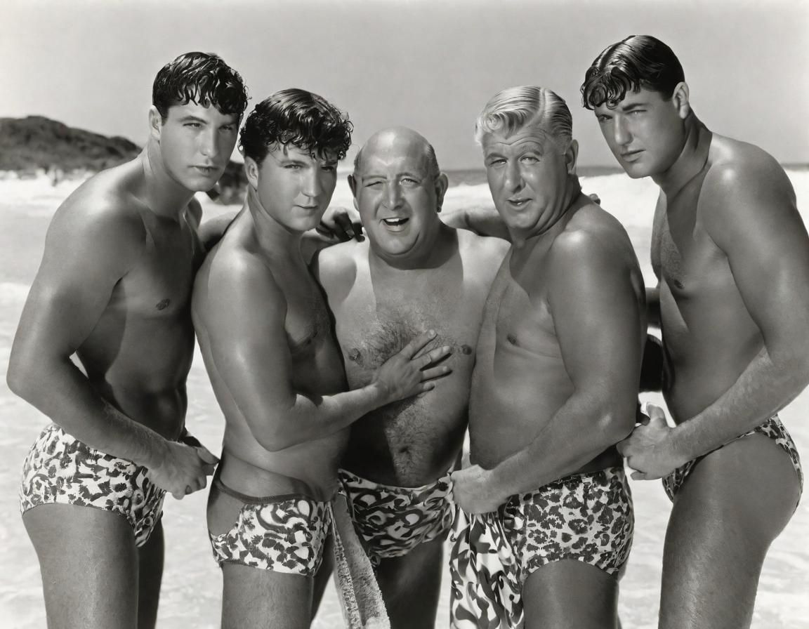 Three Stooges: Shirtless Portrait in Weber/Ritts Style